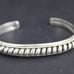 vintage Navajo Sterling Silver twisted rope bead Harvey Cuff Bracelet