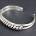 vintage Navajo Sterling Silver twisted rope bead Harvey Cuff Bracelet