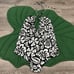 Mikoh Luana One Piece Womens Medium Luau Night Floral Hibiscus Black White