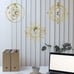 Manortang 3pcs 9 Inch Metal Abstract Sun Moon Star Art Wall Decor,Modern Wire