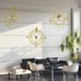 Manortang 3pcs 9 Inch Metal Abstract Sun Moon Star Art Wall Decor,Modern Wire