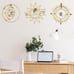 Manortang 3pcs 9 Inch Metal Abstract Sun Moon Star Art Wall Decor,Modern Wire