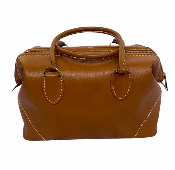 Made in U.S.A vintage glovetanned leather doctor’s style satchel