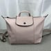 Longchamp Le Pliage Leather Top Handle Backpack Pink