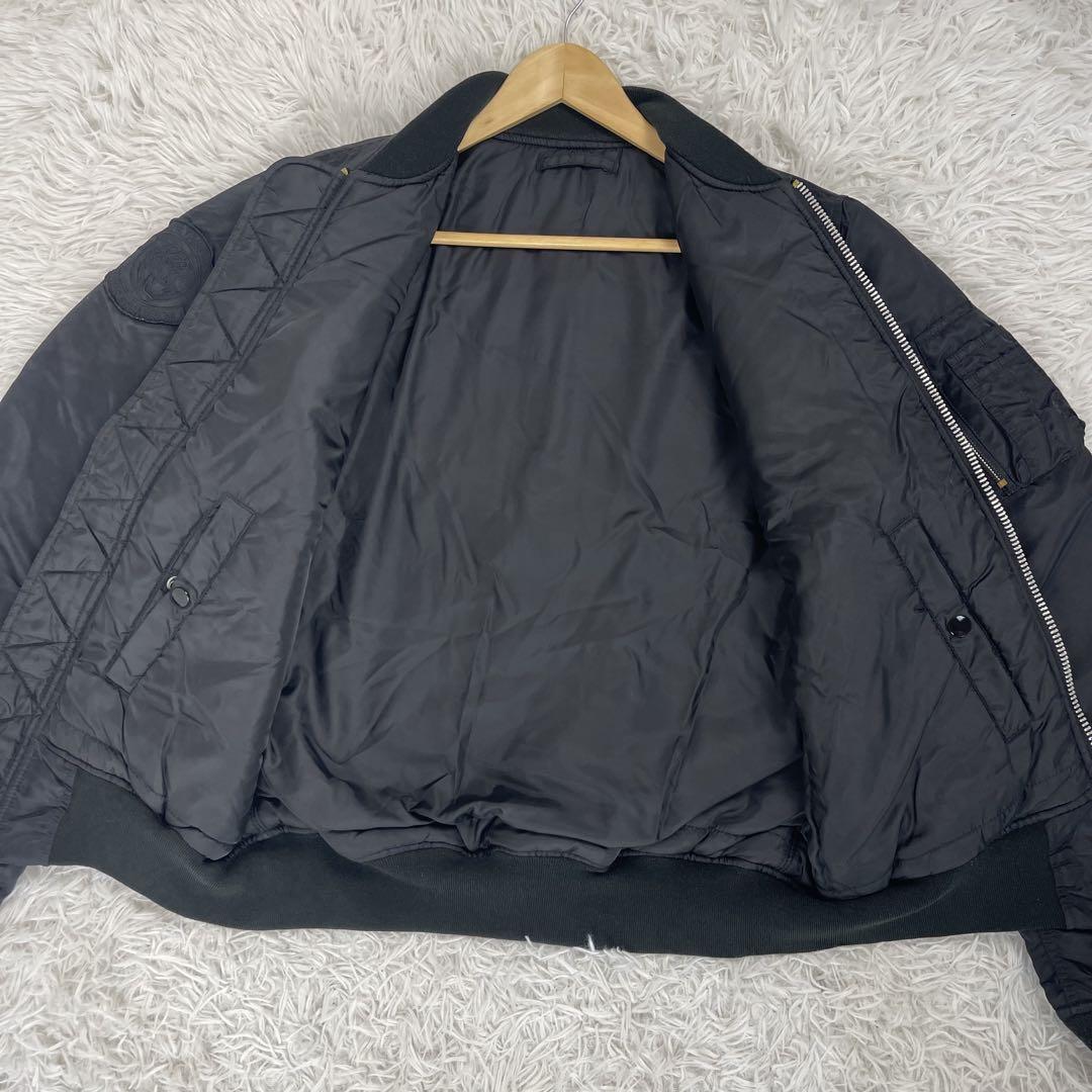 Excellent Condition✨ Alpha MA-1 UNICOLOR PATCH Black Bag