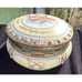 Ardalt Japan Lenwile Yellow Cherubs Roses Trinket Box Hand Painted Gold Trim -N3