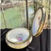Ardalt Japan Lenwile Yellow Cherubs Roses Trinket Box Hand Painted Gold Trim -N3
