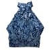 Free People Women's Take a Break Velvet Halter Top Blue Combo Boho Festival SZ M