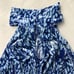 Free People Women's Take a Break Velvet Halter Top Blue Combo Boho Festival SZ M