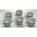 LOT OF 6 Gibson Everyday Cups & Saucers White Swirl Wave Pattern