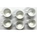 LOT OF 6 Gibson Everyday Cups & Saucers White Swirl Wave Pattern