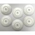 LOT OF 6 Gibson Everyday Cups & Saucers White Swirl Wave Pattern
