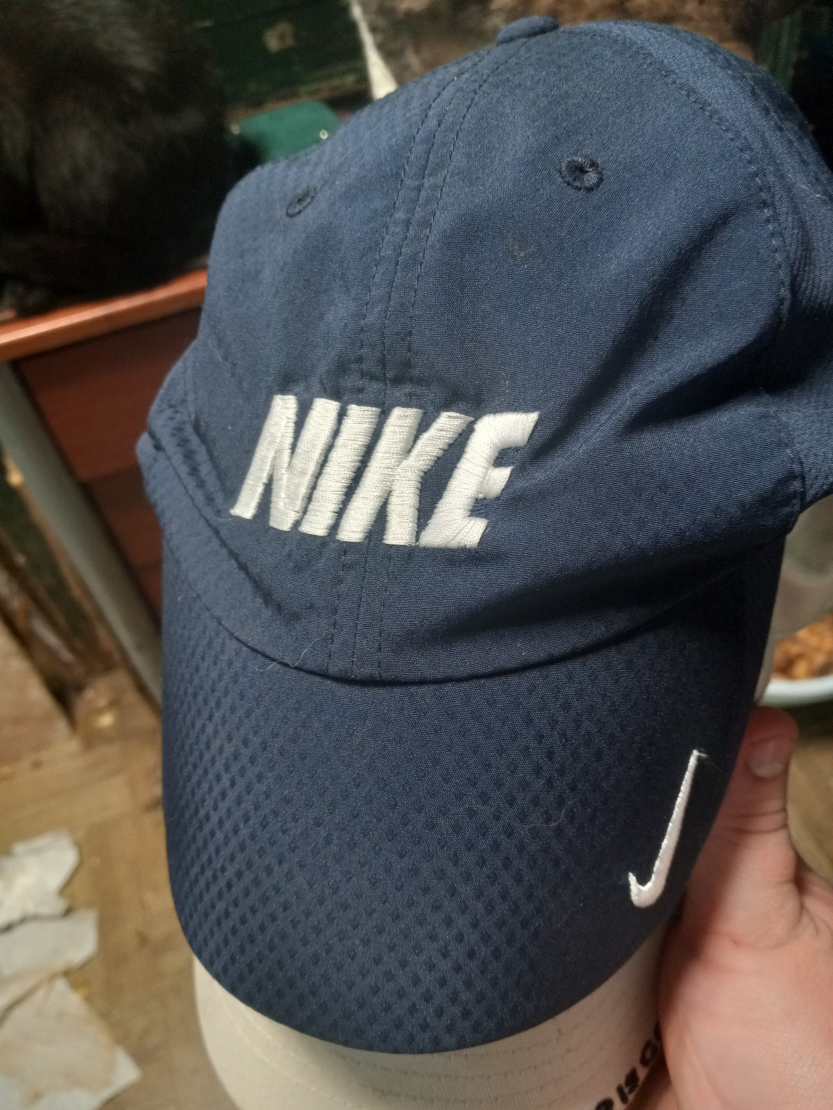 Nike golf hat cap navy blue swish running