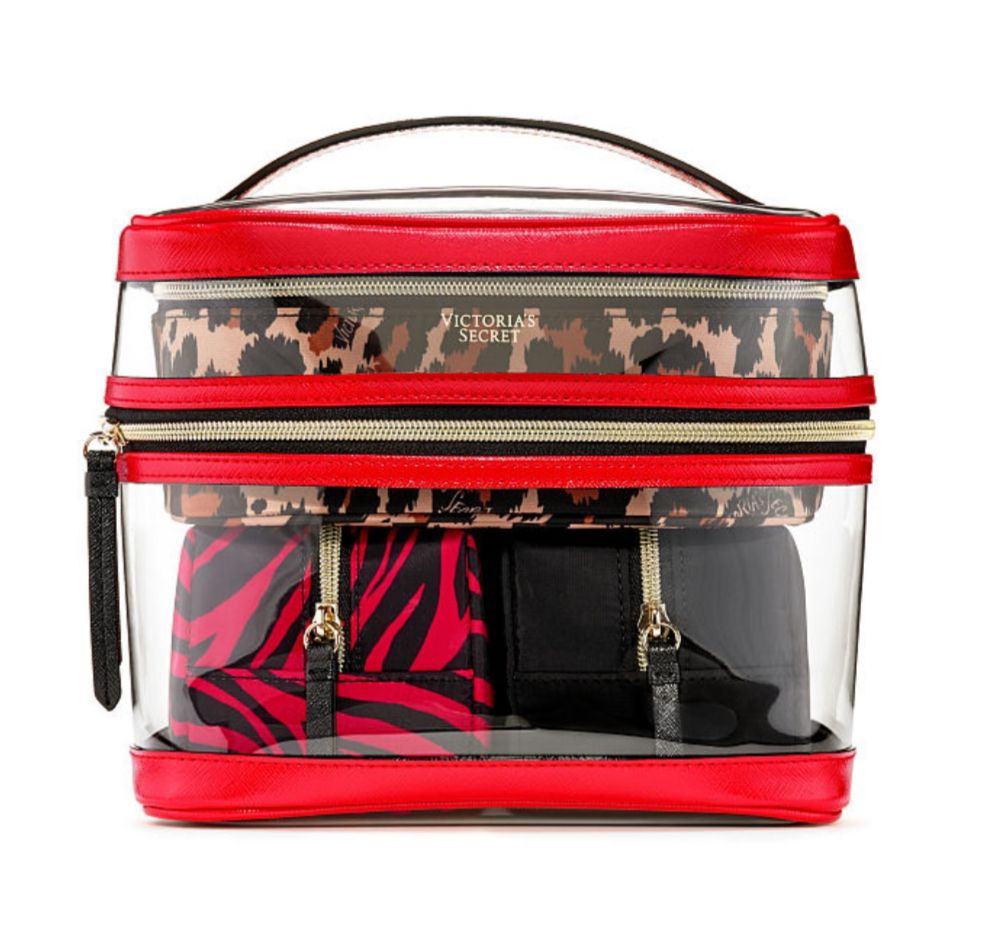 Leopard 4 in 1 beauty bag