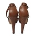 GUCCI Hasler Horsebit Heels Cognac Brown Leather Icon Open Toe T-Strap