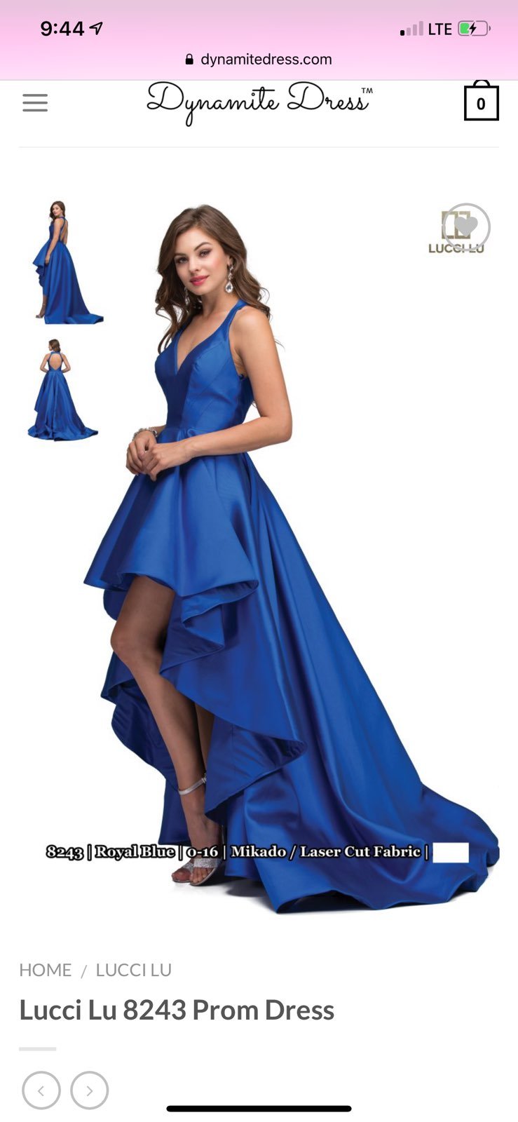 Lucci Lu Royal High Low Dress
