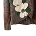 Judith March Wool Cardigan Sweater Oversized Flowers Snap Closure Large