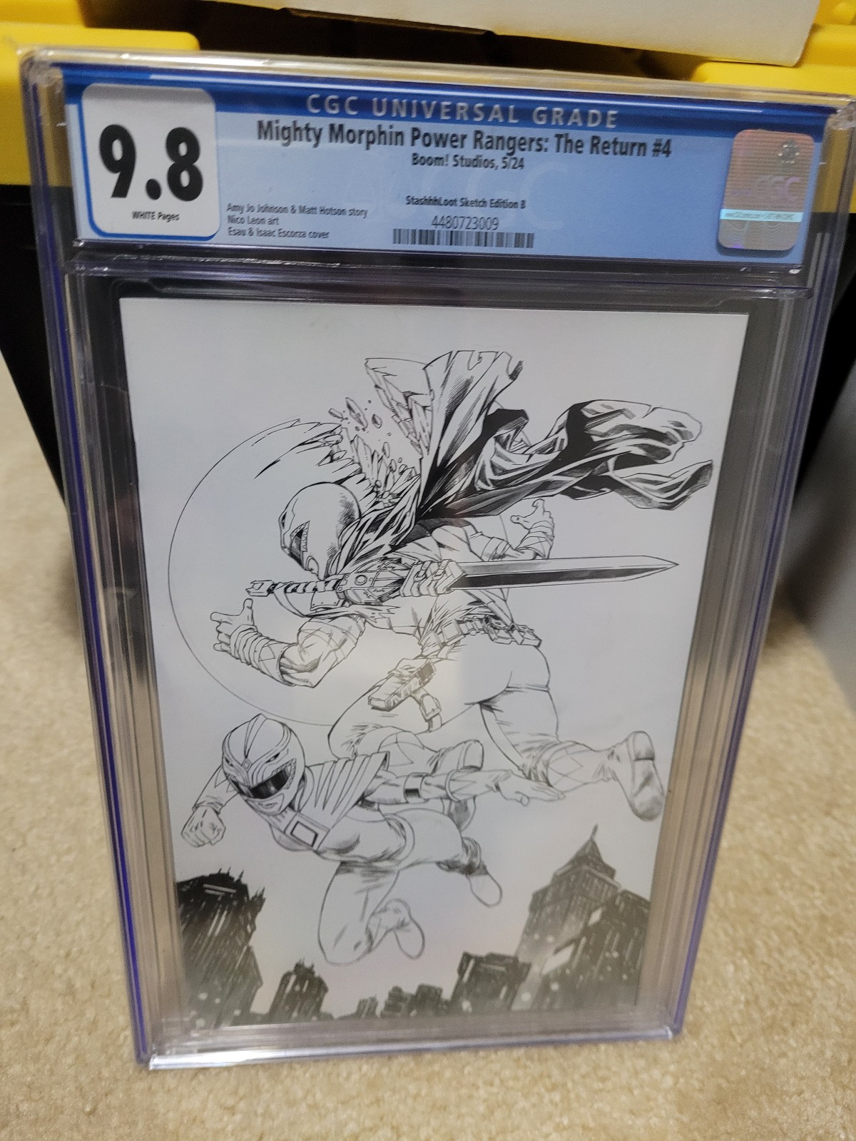 Might morphi power rangers: the return #4 escorza brother sketch cover cgc 9.8