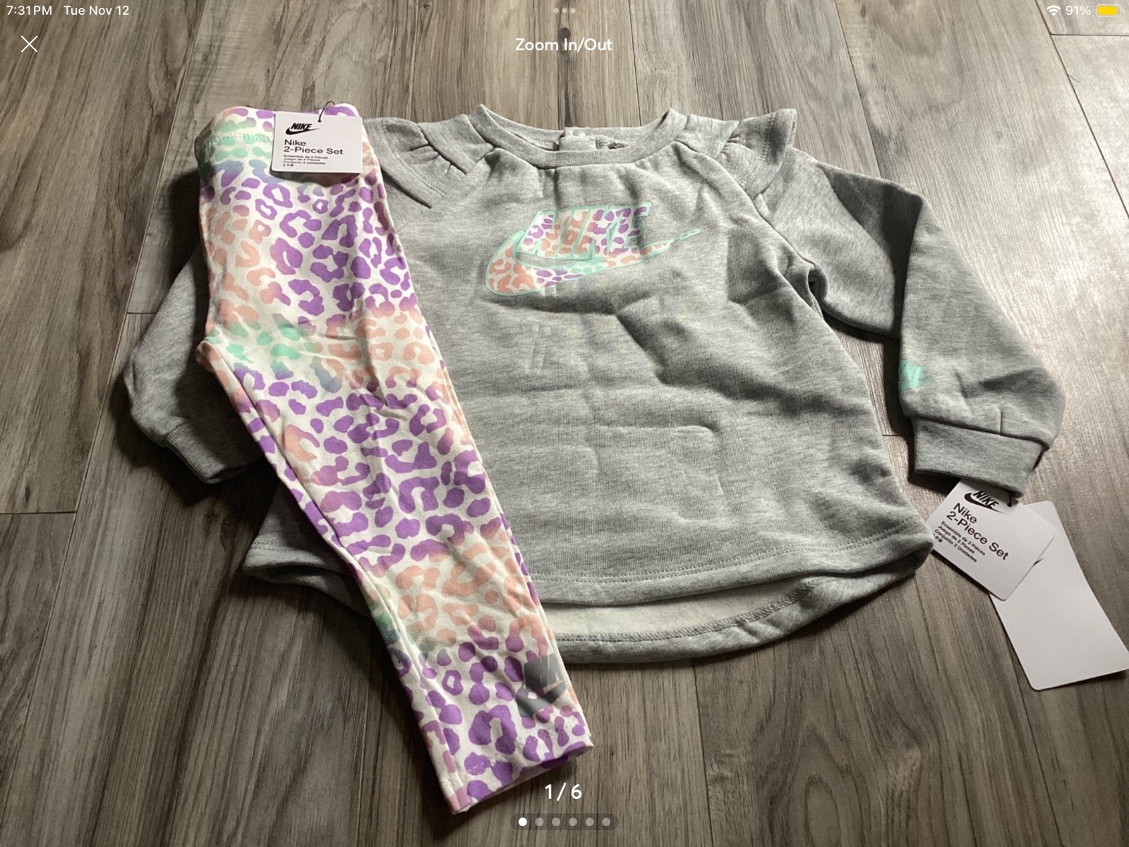 Nike Girls crewneck & leggings set 24 months(NWT) ~PRICE IS FIRM, NO OFFERS~
