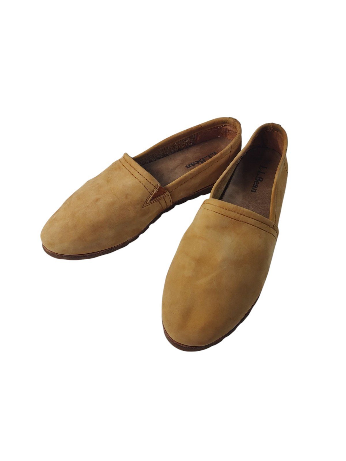LLBean Women Lakewashed Casual Suede camel Slip-on Cabincore Sz 10 Loafer Shoes