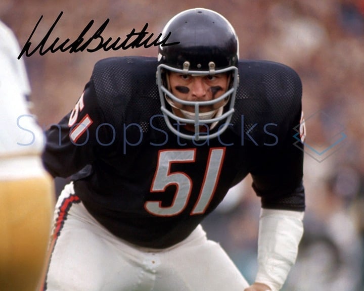 Dick Butkus Signed 16x20 Glossy Autograph RP Photo Poster Print Chicago Bears 6