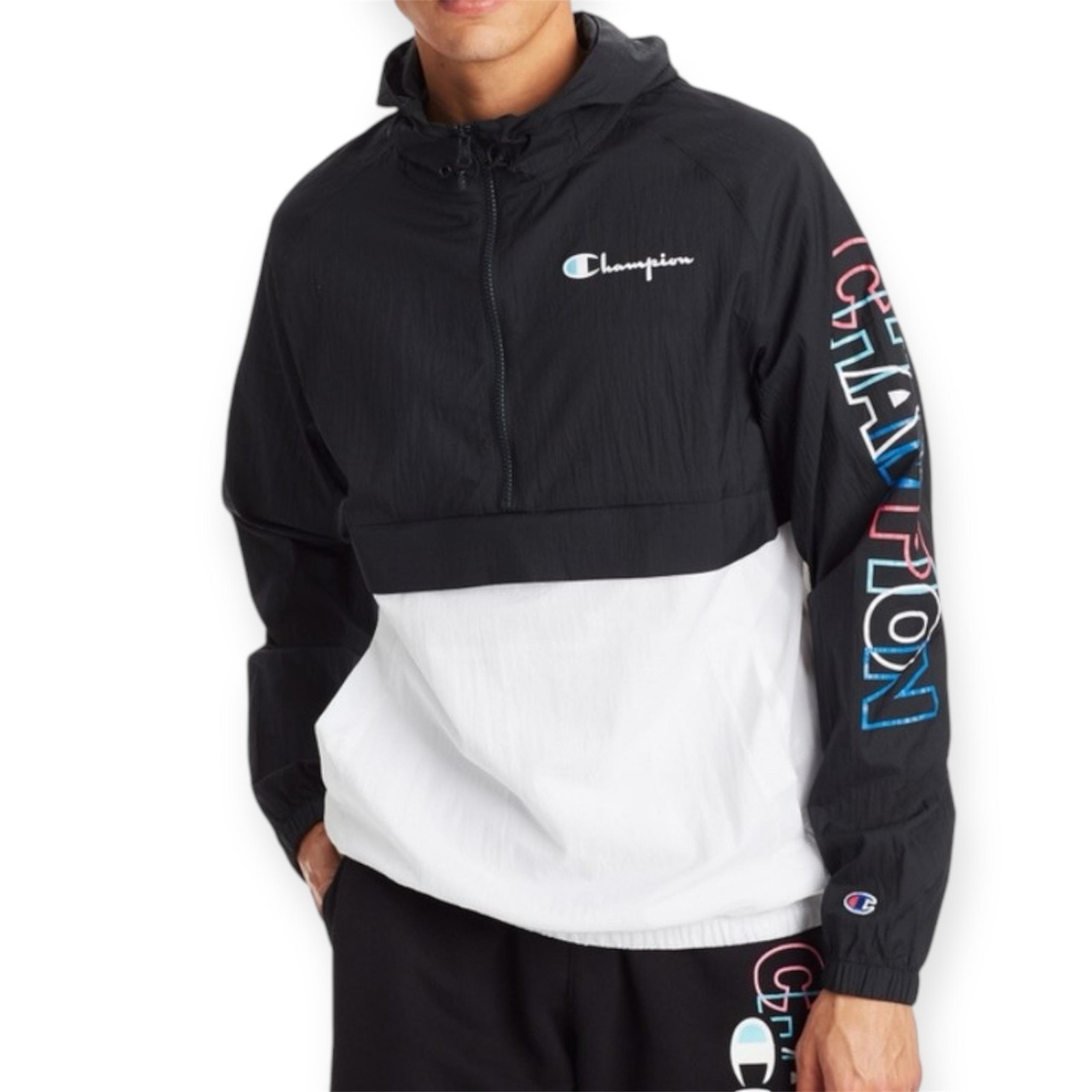 Champion Men’s Colorblock Lightweight Manorak Windbreaker Jacket Size Medium