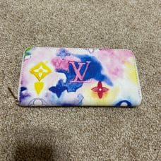 Watercolor monogram wallet