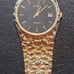 Vintage 80s Topaz Goldtone nugget Watch unisex