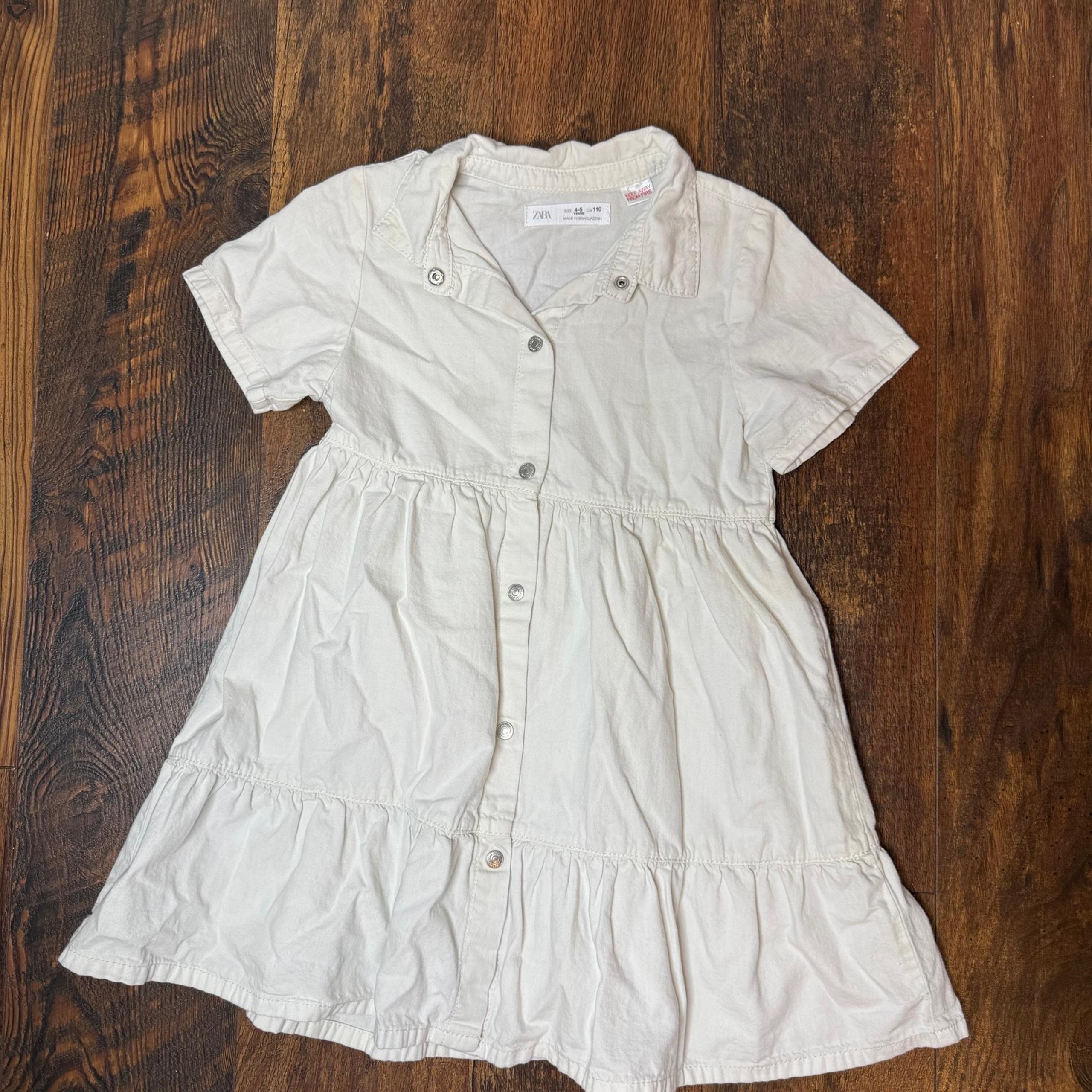 ZARA girls kids tiered dress size 4-5