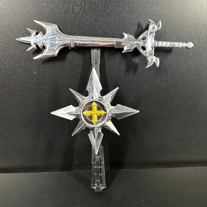 02300- Toynami 30th Anniversary Voltron blazing sword shield and parital stand