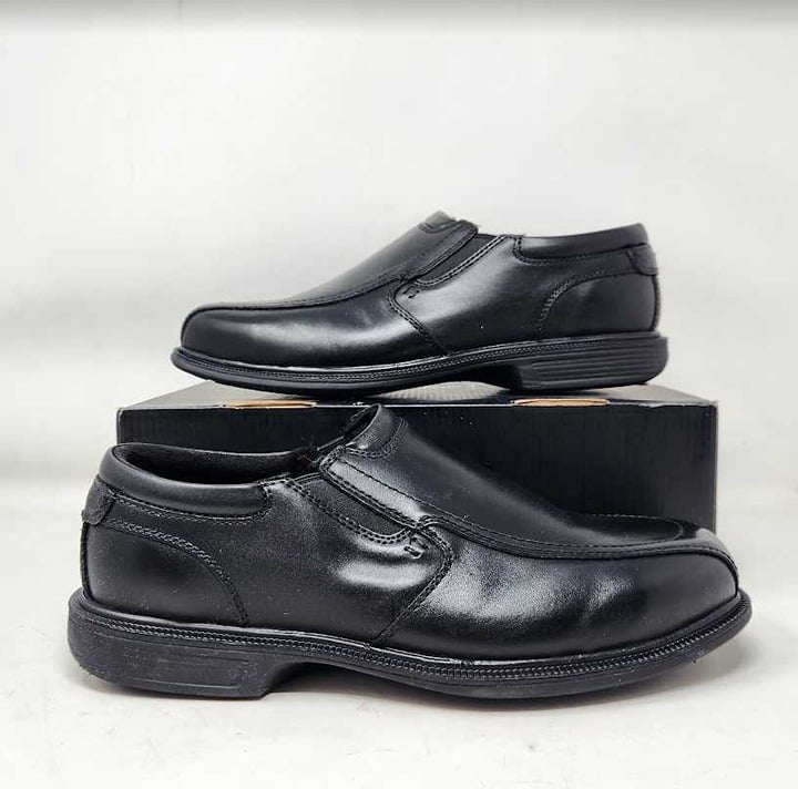 Men's 10.5 3E Florsheim Work Coronis steel toe black slip on shoes 10.5 X-wide