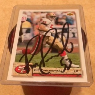 Bill Romanowski Auto Signed Card 49ers