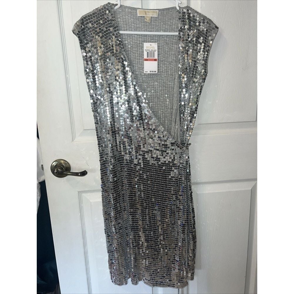 Michael Kors Long Sequin Vest - Size Extra Small MSRP 150-NWT