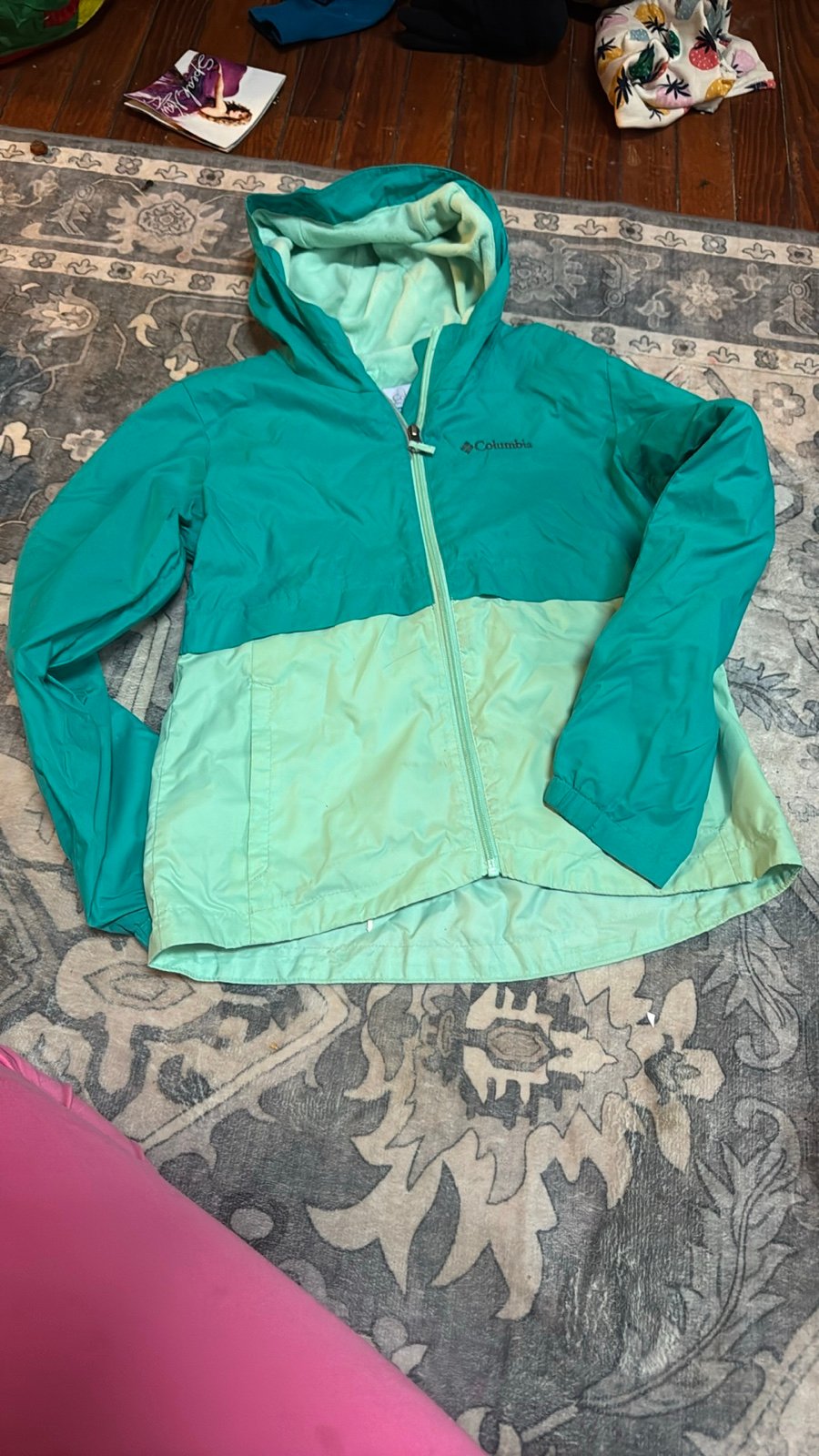 Columbia Rain Zilla Fleece lined rain coat size 10/12