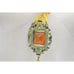 Victorian Topaz Glass Rhinestone Filigree Bead Beaded Pendant Necklace