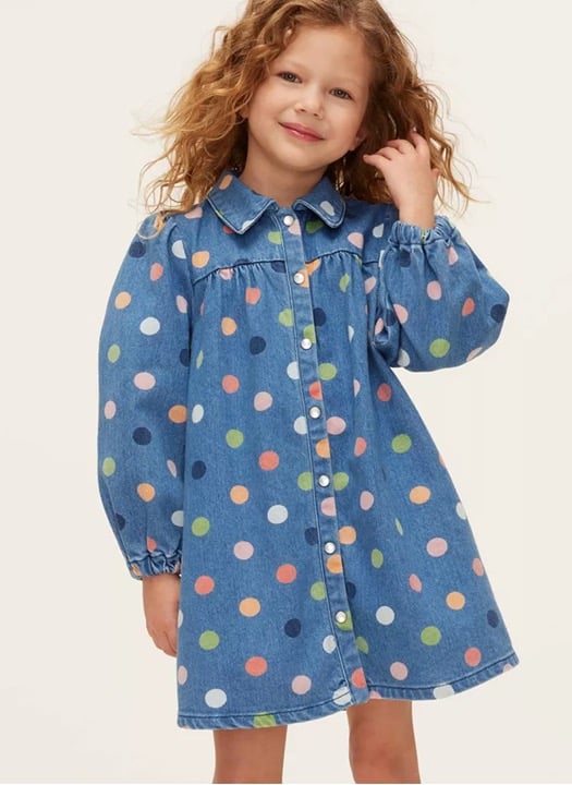 kate spade new york x Target, Toddler Confetti Polka Dot Denim Shirtdress