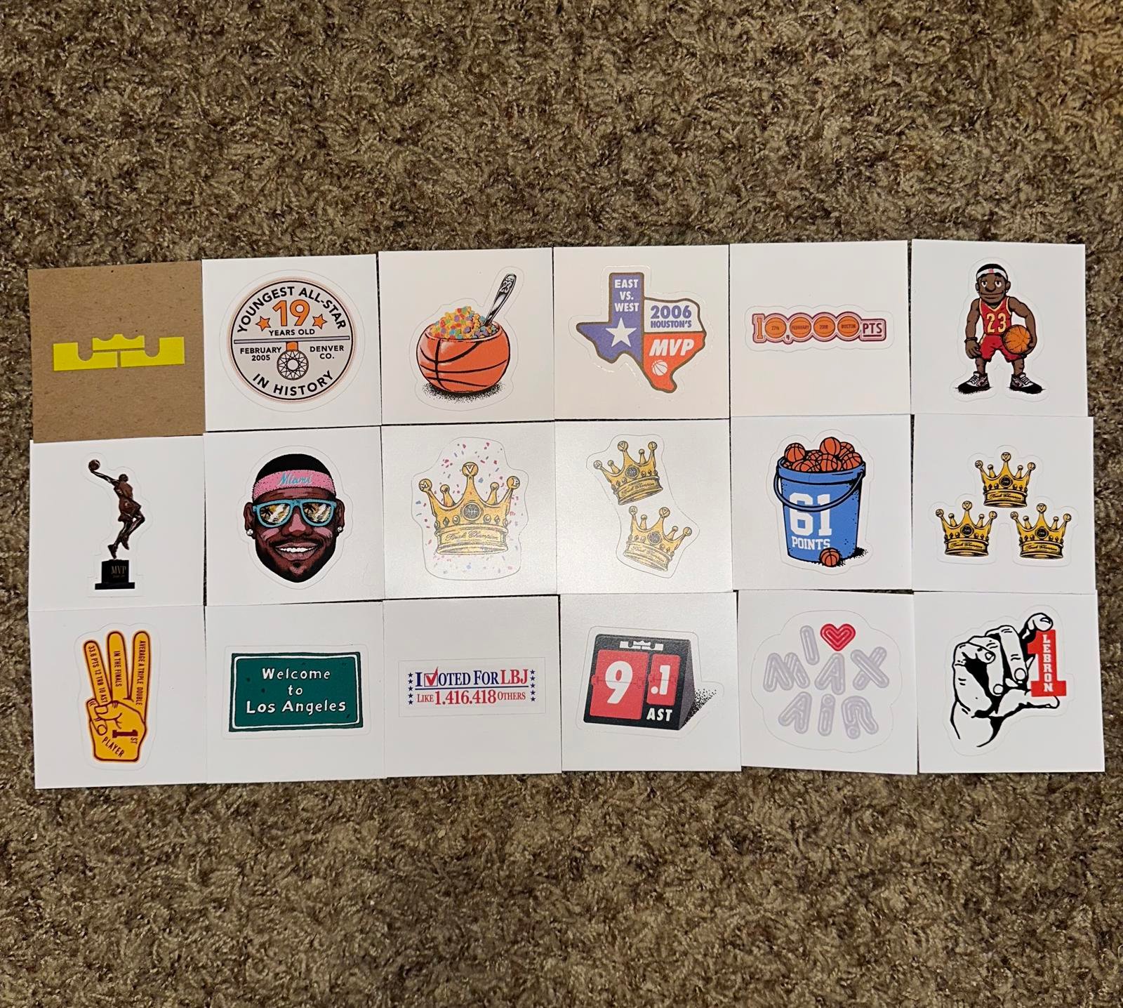 Rare Unreleased Nike Lebron James Career Highlights Sticker Pack