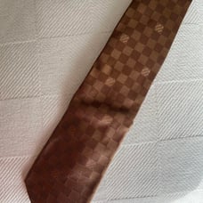 LOUIS VUITTON Damier LV Logo Tie