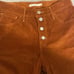 Levi’s 724 High Rise Straight Corduroy Orange Brown Logo Button Front Jeans - 29