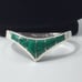 Sterling Silver Malachite Cuff Bracelet Taxco Mexico 37.4g 7”