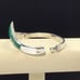 Sterling Silver Malachite Cuff Bracelet Taxco Mexico 37.4g 7”