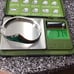 Sterling Silver Malachite Cuff Bracelet Taxco Mexico 37.4g 7”