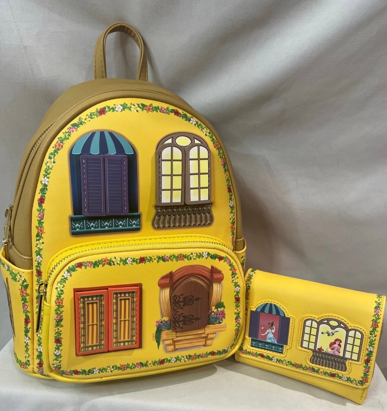 Loungefly/Disney’s Princesses balcony backpack w/matching wallet, MWT