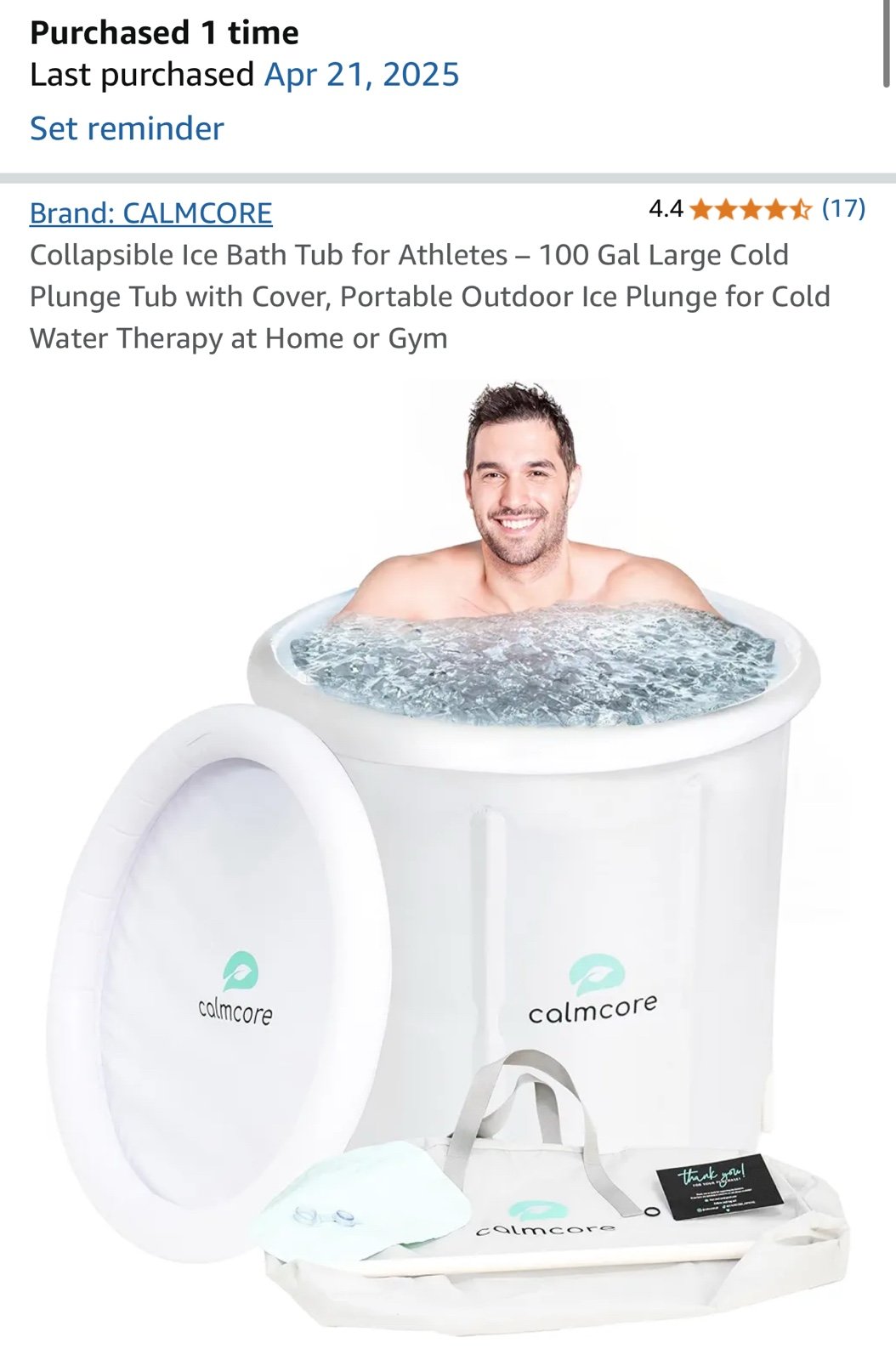 Calm core cold plunge tub brand new, never used