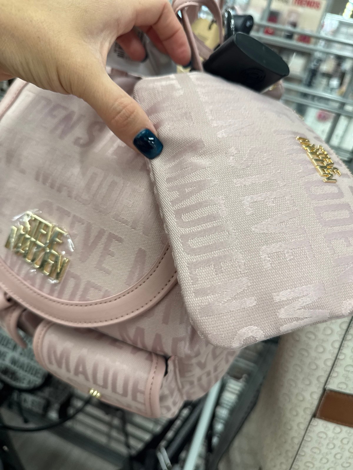 Steve Madden  Mini Backpack with Pouch  – Pink – NWT