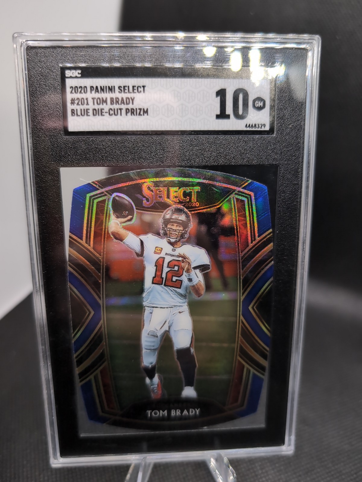 2020 Panini Select - Club Level Tom Brady #201 Blue Prizm Die-Cut