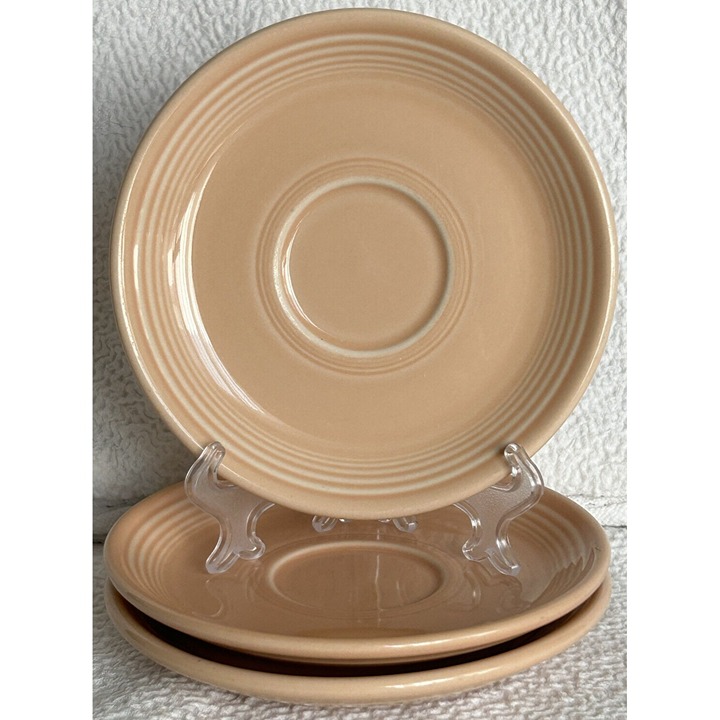 Fiestaware (3) Vintage 1986-1998 Apricot Saucers Condition Is Excellent