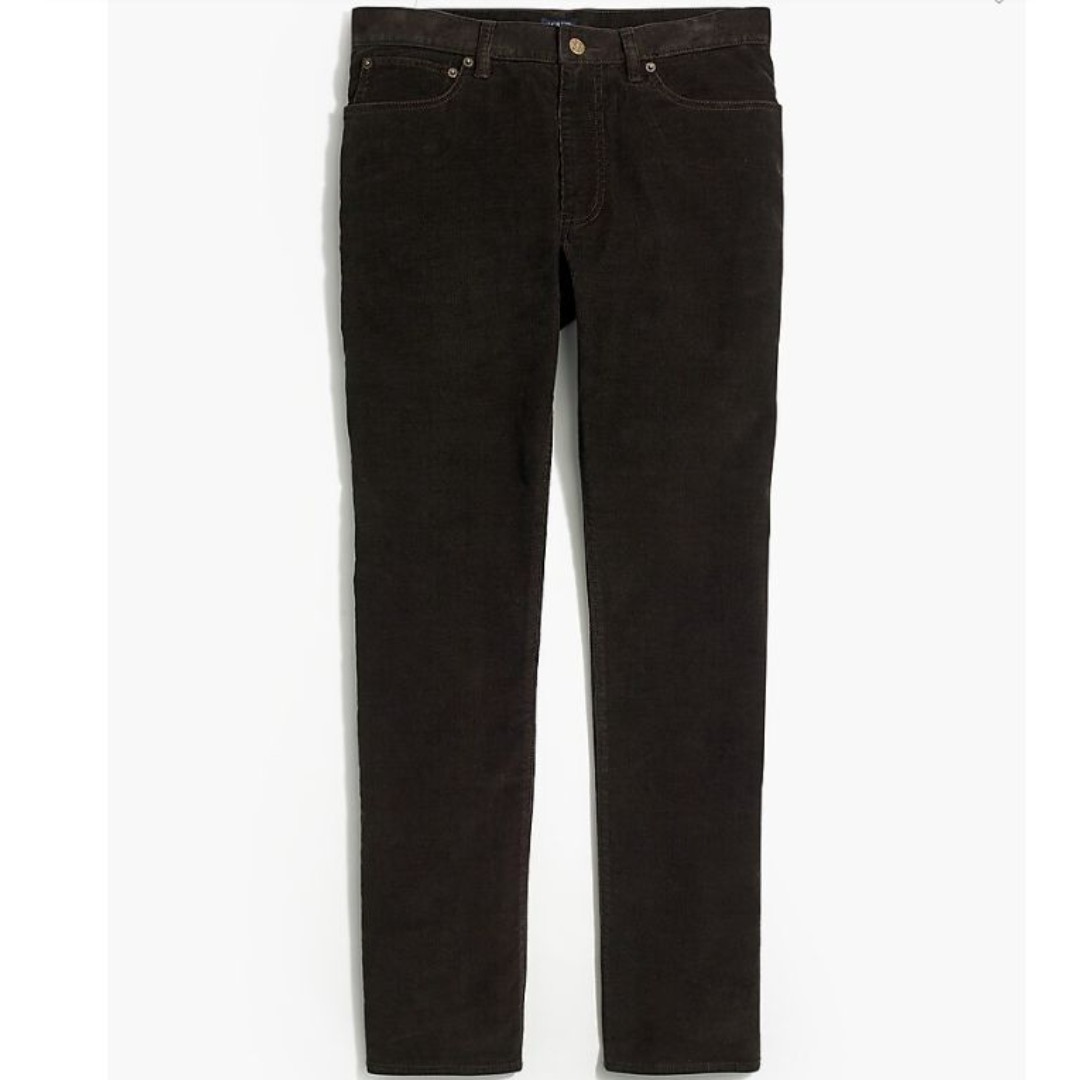 J Crew Corduroy Pant Straight Fit Flex Cord Men 28x32 Dark Brown Preppy Dad Norm
