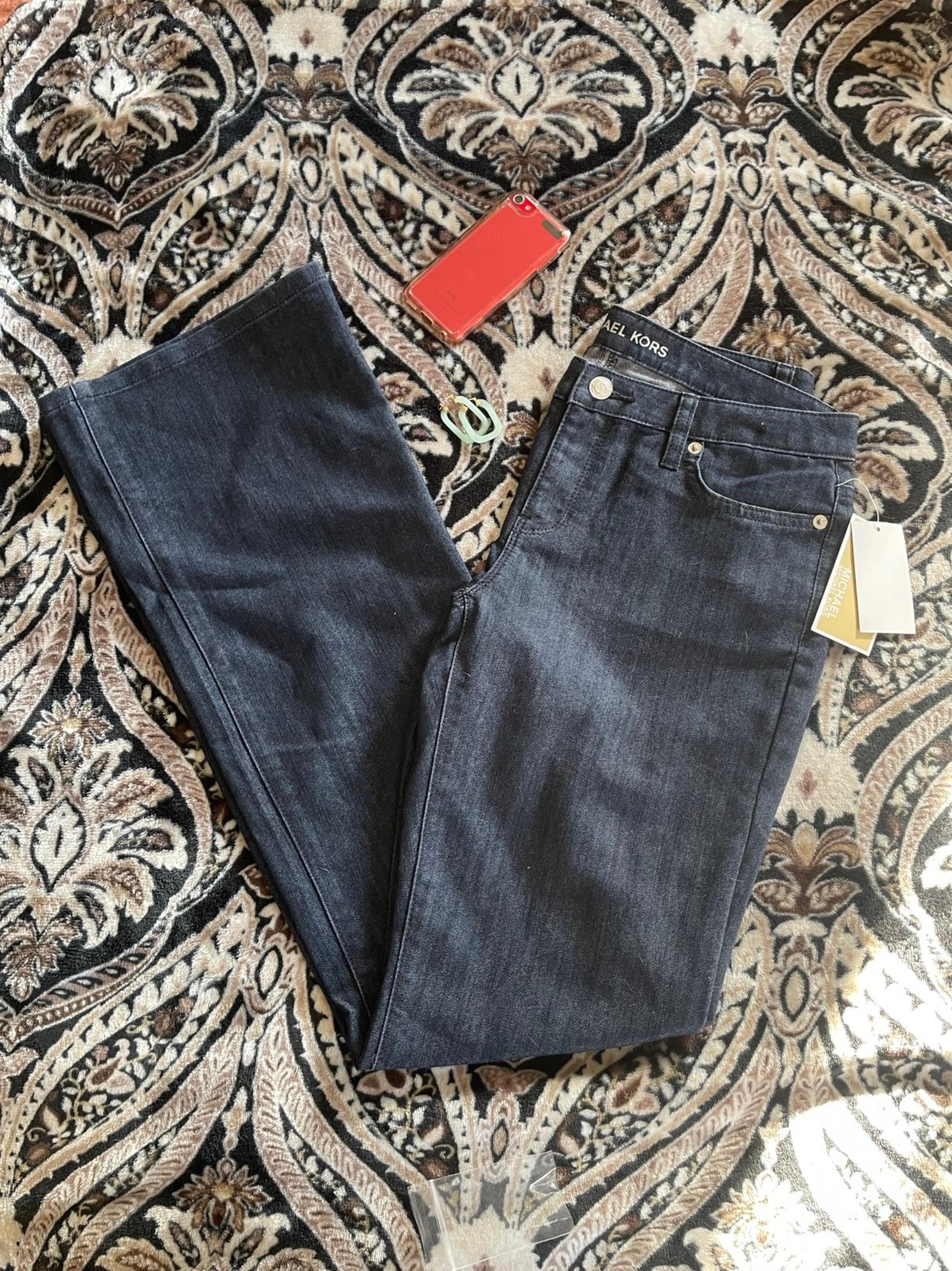 Michael Kors Indigo Wide Leg Boot Jeans