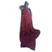 Simply Vera Wang Dress Chenille Floral Print Asymmetrical Burgundy Dress M